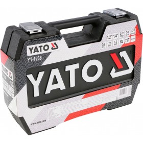 YATO ZESTAW NARZĘDZIOWY 94 SZT. 1/4"+1/2" YT-1268 -  Narzędzie warsztatowe w walizce