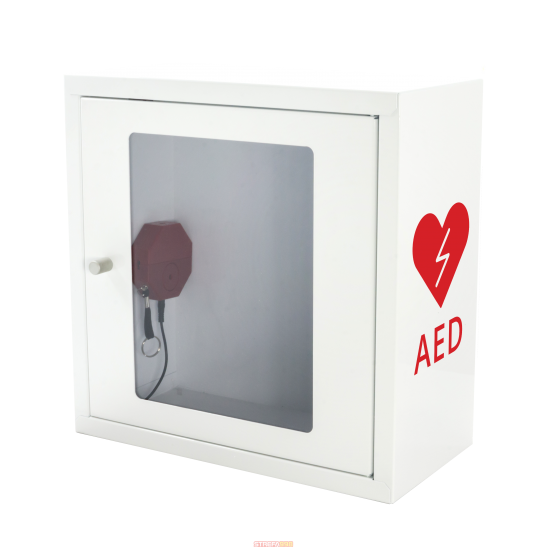 Szafka na AED ASB1010 biała z alarmem dźwiękowym -  Szafki do AED