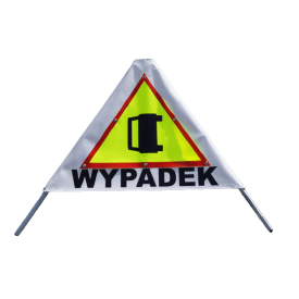 Znak drogowy rozstawny "Piramida" - znak z tworzywa plawil HV (High visible)